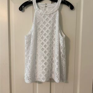 Lilly Pulitzer Cream Sleeveless Boxy Tank Top